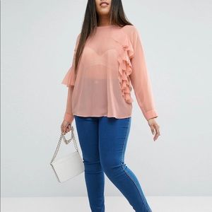 Blush Flutter Sleeve Top